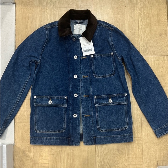 NWT Everlane The Ranch Denim/Jean Jacket with Corduroy Collar - Picture 2 of 6